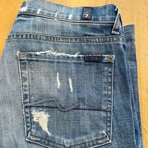 7 For All Mankind Jeans Distressed Standard Fit Jeans